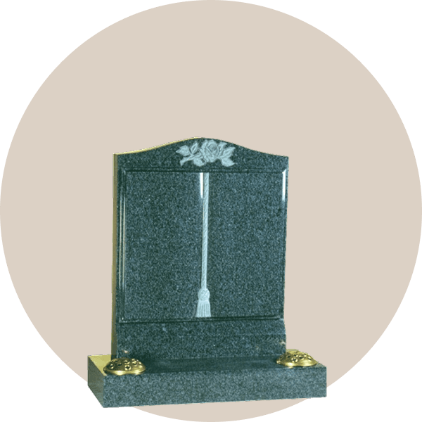 Green Granite Book Headstone