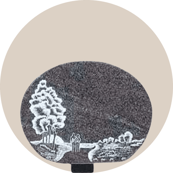 Himalayan Blue Granite Memorial Plaque