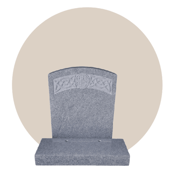 Grey Granite Arc Top Headstone