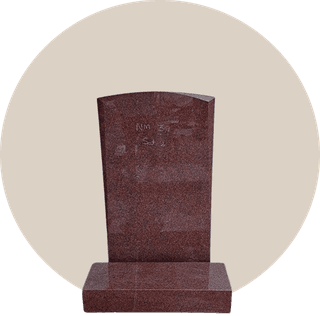 Red Granite Serpentine Headstone thumbnail