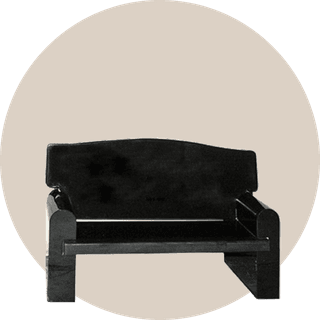 Black Granite Couch Memorial Bench thumbnail
