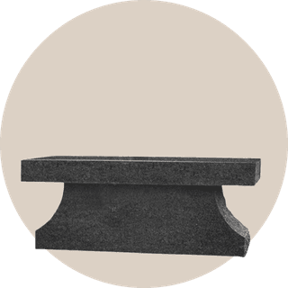 Black Granite Pedestal Memorial Bench thumbnail