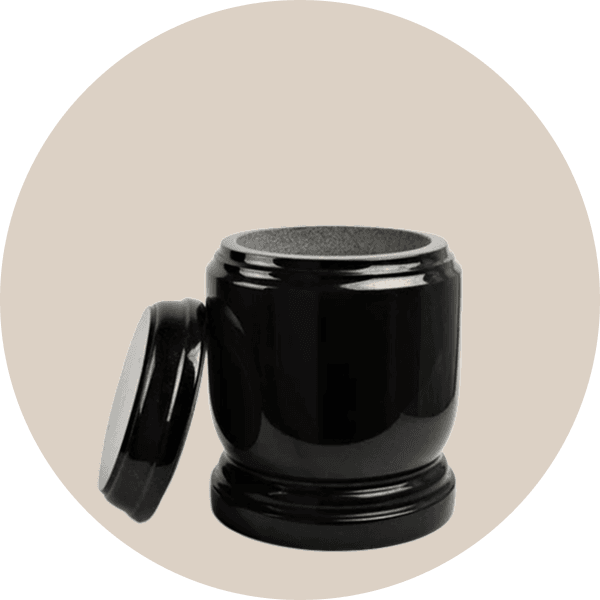 Black Granite Memorial Urns