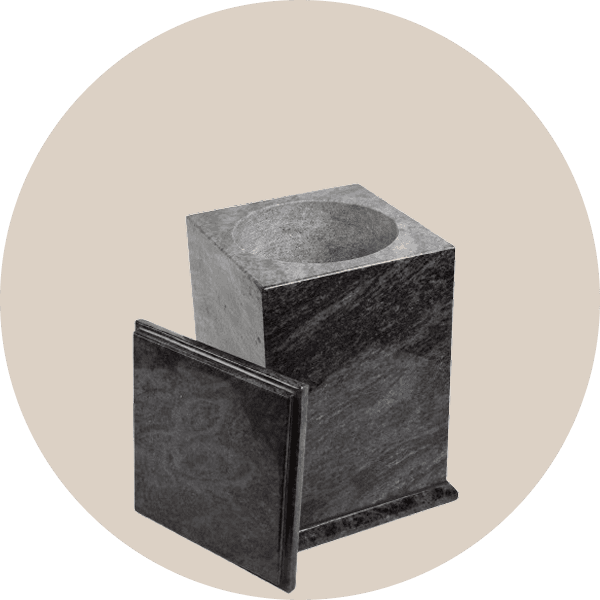 Bahama Blue Granite Memorial Urns