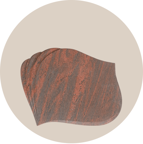 Red Granite Rose Shape Memorial Plaques