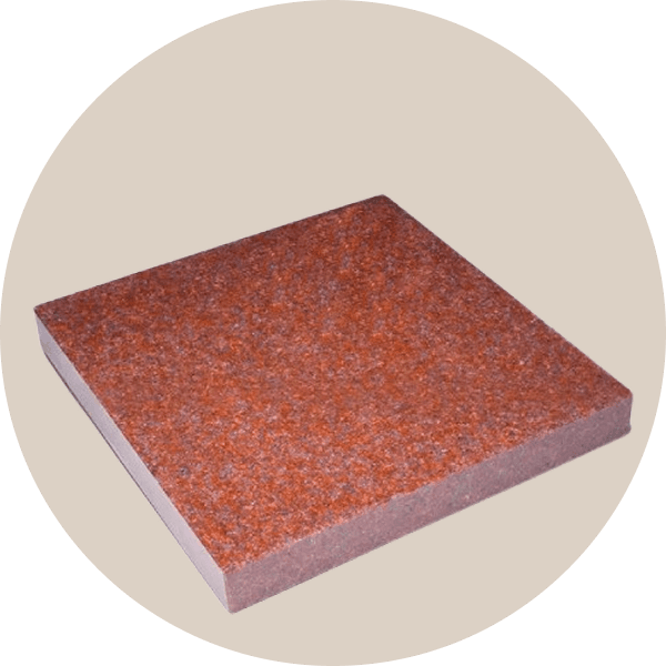 Red Granite Square Shape Memorial Plaques