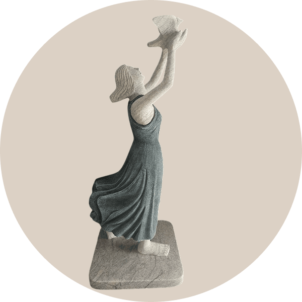 Angel with Bird Bespoke Memorial