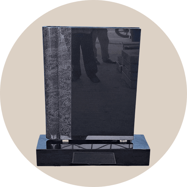 Standing Book Headstone