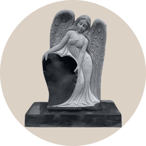 Black Heart With Angel Bespoke Memorial