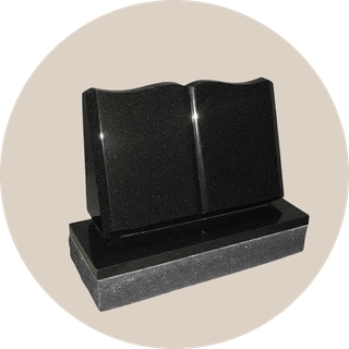 Red Granite Open Book Headstone thumbnail