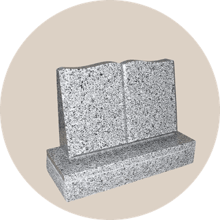Red Granite Open Book Headstone thumbnail
