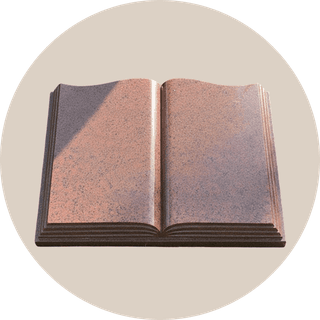 Black Granite Open Book Headstone thumbnail