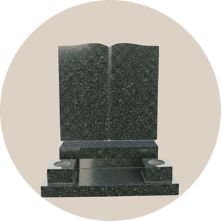 Green Granite Book Headstone thumbnail