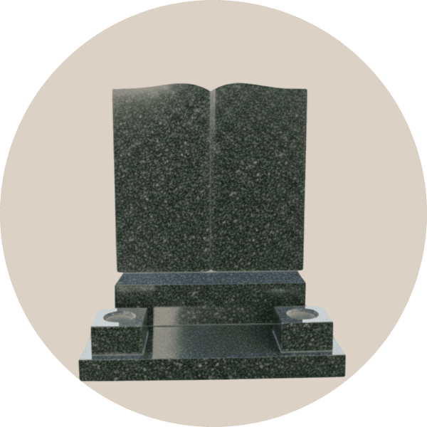 Green Granite Book Headstone