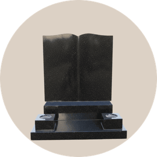 Green Granite Book Headstone thumbnail