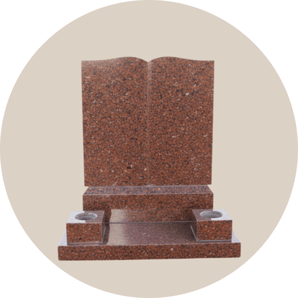 Green Granite Book Headstone