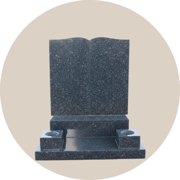 Green Granite Book Headstone