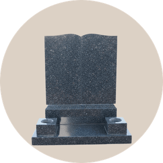 Green Granite Book Headstone thumbnail