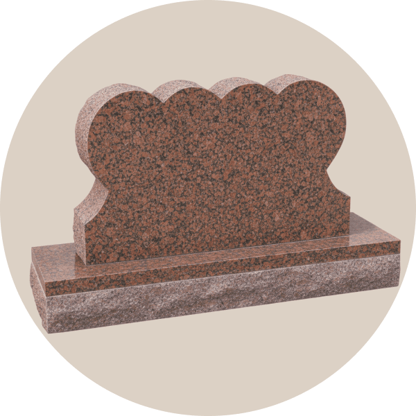 Impearl Red Double Heart Shape Headstone