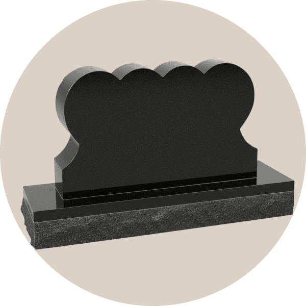 Impearl Red Double Heart Shape Headstone