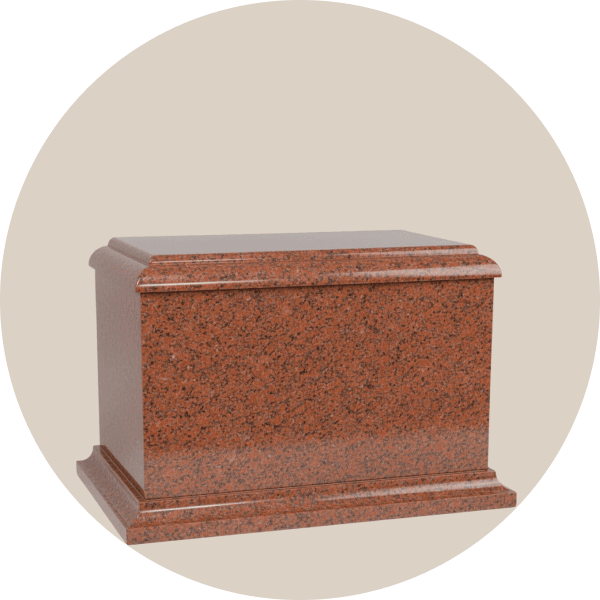 Black Granite Stone Casket Memorial Urn