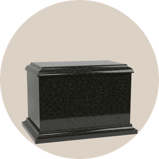 Black Granite Stone Casket Memorial Urn thumbnail