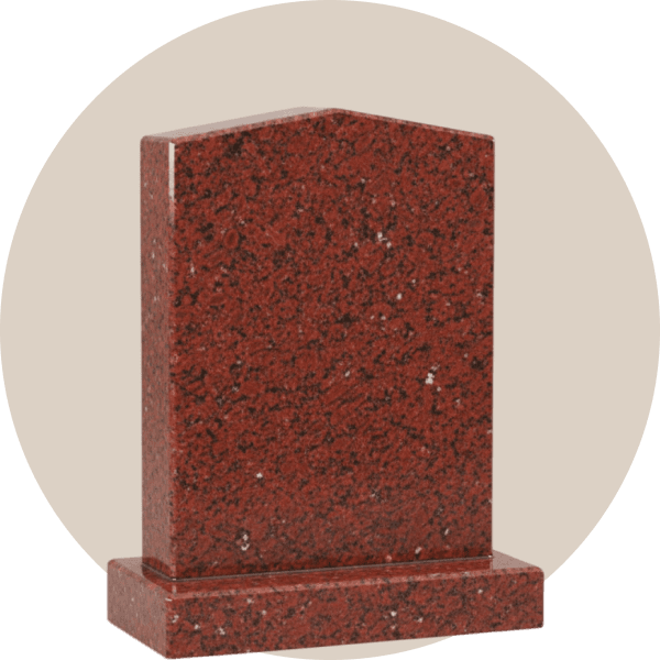 Black Granite Peon Top Headstone