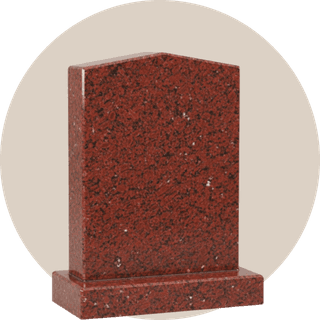 Black Granite Peon Top Headstone thumbnail