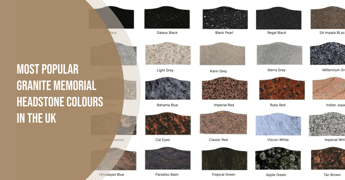 10+ Most Popular Granite Memorial Headstone Colours