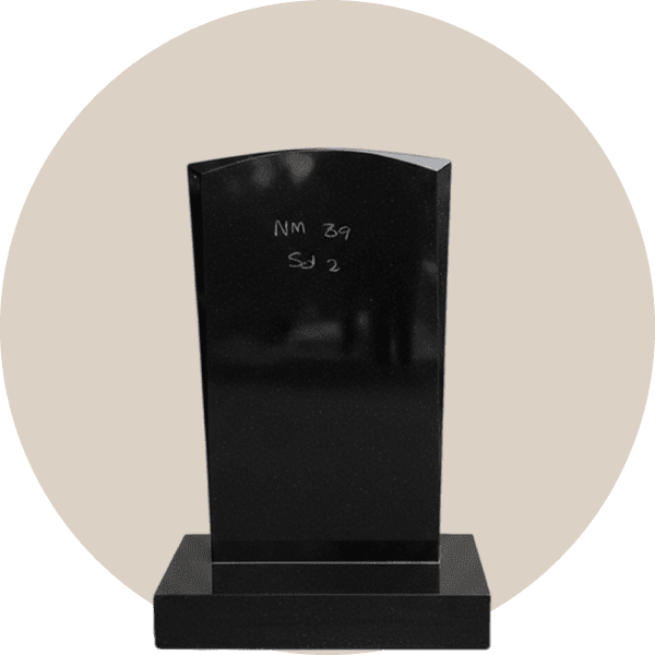 Red Granite Serpentine Headstone