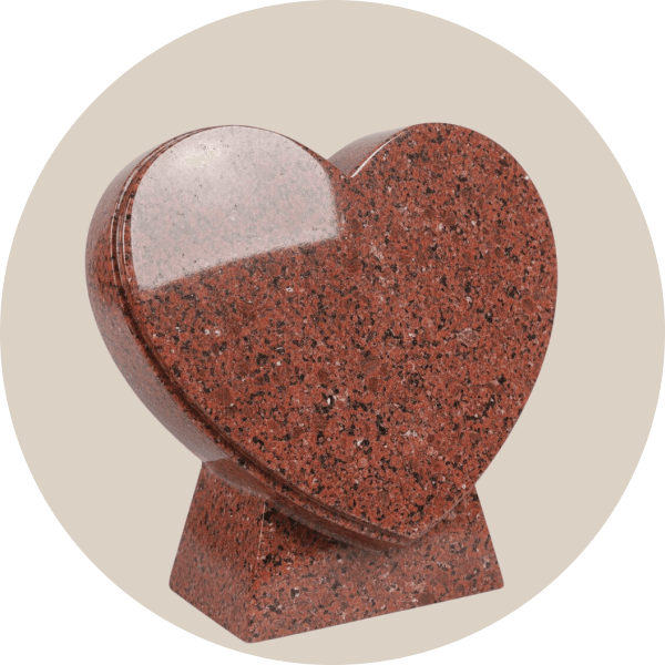 Black Granite Heart Shape Headstone