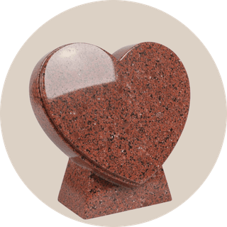 Black Granite Heart Shape Headstone thumbnail