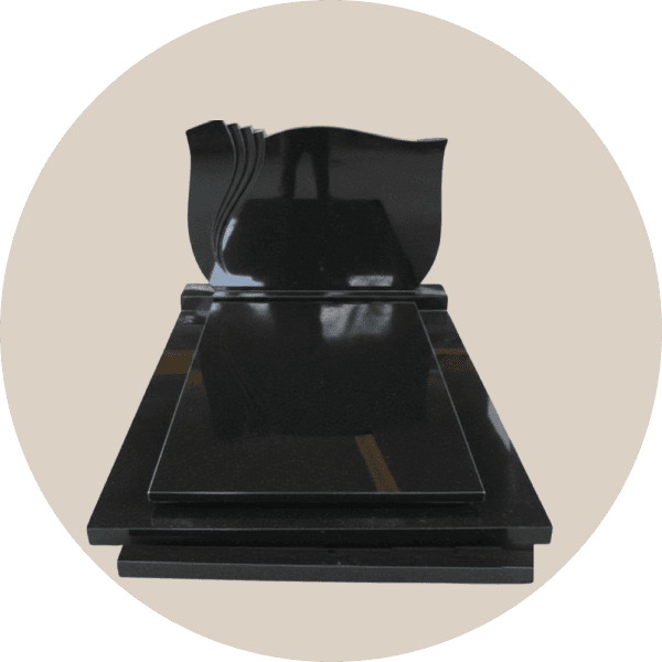 Black Granite Lotus Shape Kerb Sets