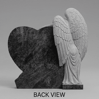 Bahama Blue Leaning Angel Headstone thumbnail
