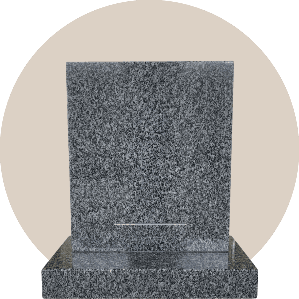 Polished Grey Granite Square Top Headstones