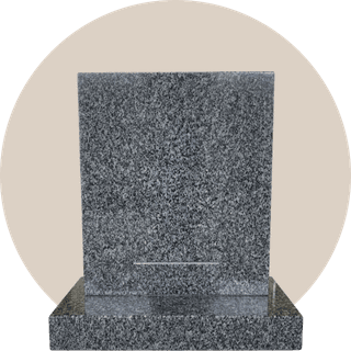 Polished Grey Granite Square Top Headstones thumbnail