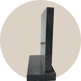 Polished Grey Granite Square Top Headstones thumbnail