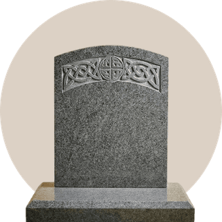 Grey Granite Arc Top Headstone thumbnail