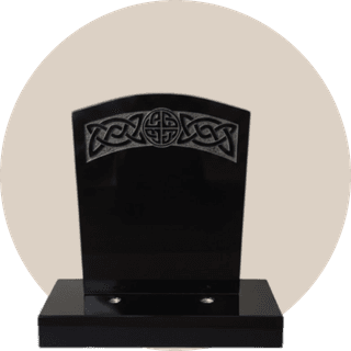 Polished Grey Granite Arc Top Headstone thumbnail