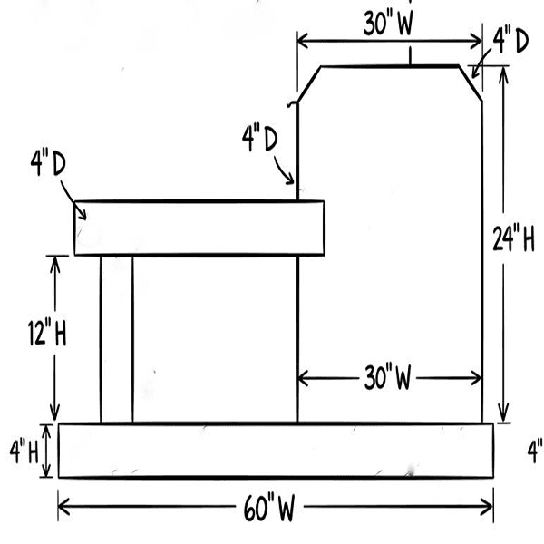 Black Granite Memorial Bench with One Side Tablet
