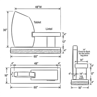 Black Granite Memorial Bench with One Side Tablet thumbnail