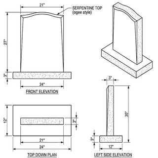 Red Granite Bespoke Headstone thumbnail