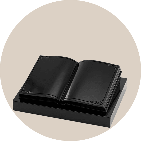 Granite Book Style Grave Marker UK