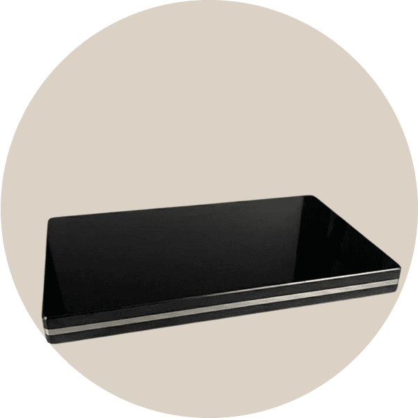 Black Granite Lawn Level Grave Marker UK