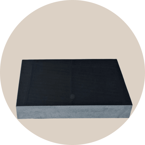 Black Granite Flat Grave Marker UK