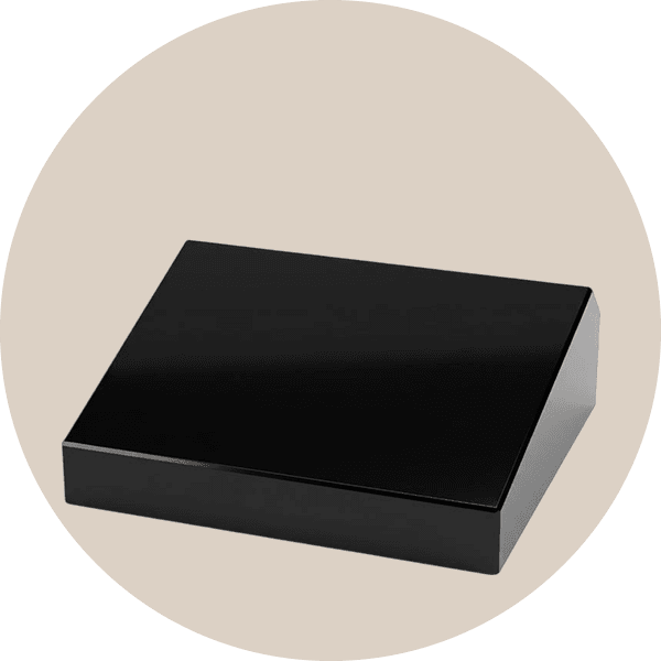 Black Granite Pillow Grave Marker UK
