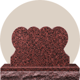 Imperial Red Double Heart Shape Headstone thumbnail