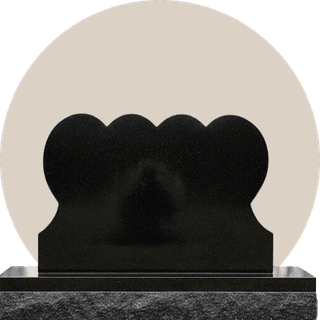 Imperial Red Double Heart Shape Headstone thumbnail