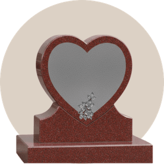 Brown Granite Heart Headstone thumbnail