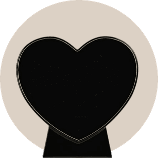 Black Granite Heart Shape Headstone thumbnail